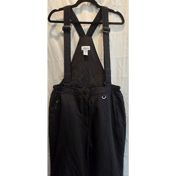 Slalom Women's Ski Snow Bib Overalls Black Adjustable - Picture 2 of 11